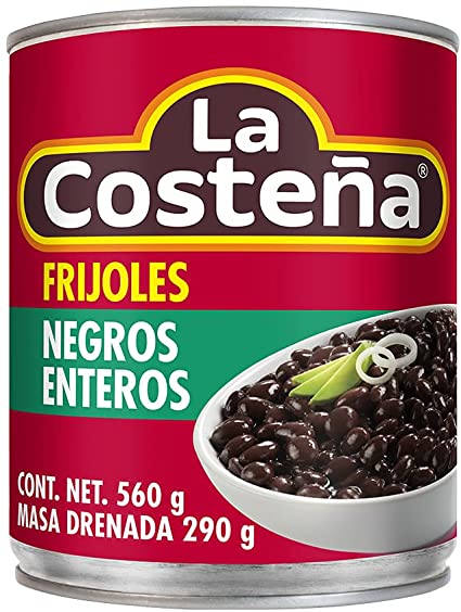 Frijoles Negros Enteros la Costeña 560gr