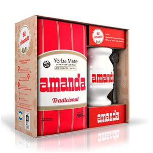 Yerba Mate Amanda Kit + Bombilla + Mate